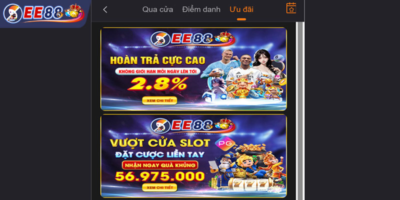 Danh mục ưu đãi cực lớn dành cho khuyến mãi EE88